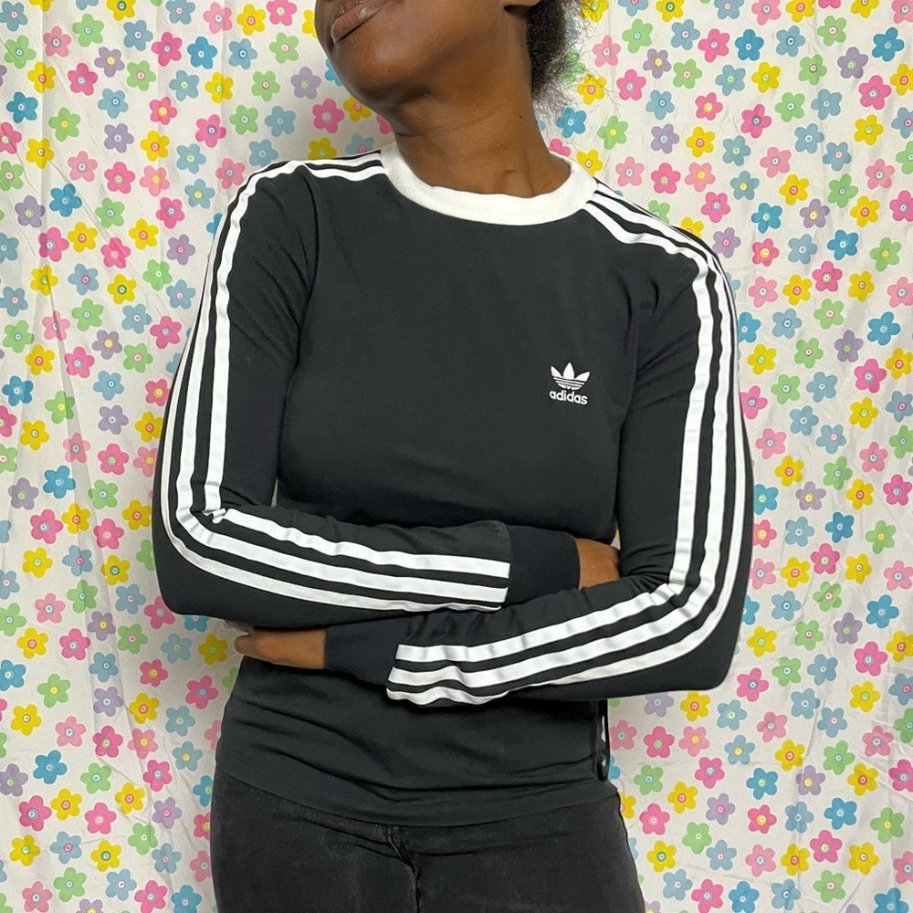 Long sleeve adidas tshirt stretchy size xs no flaws - Picture 3 of 6